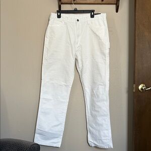 NWT Dickies Relaxed Straight Utility Paint Pants White Size 34, see description